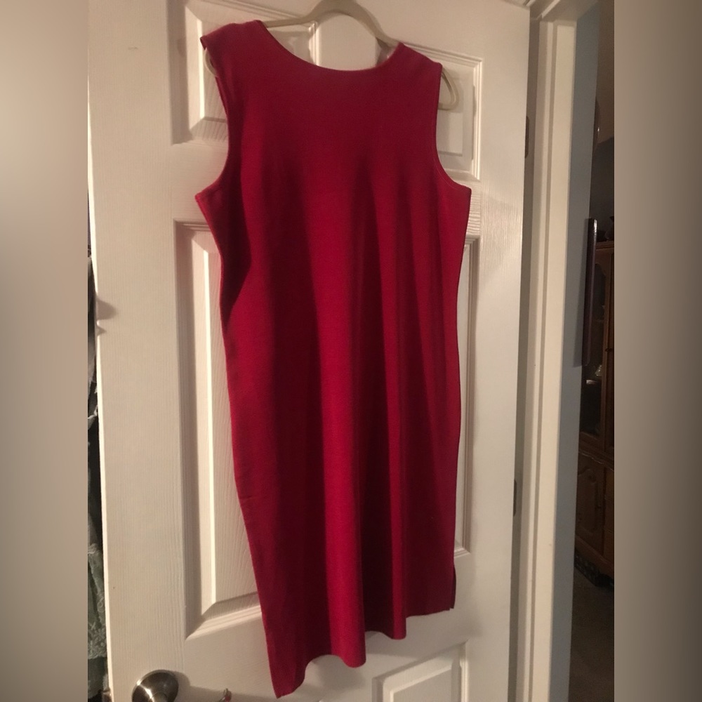 Firecracker Red knit Ming Wang dress
